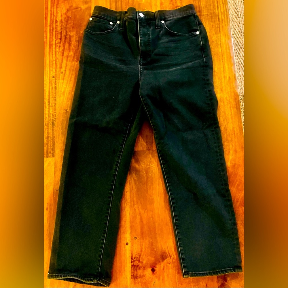 Madewell Classic Straight Jean, Washed Black, Size 29